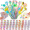 60 Set- 30 Matite Gadget Compleanno Bambini e 30 Adesivi Bambini | Matite Triangolare Animale e 3D Stickers Bambini | Regalini Fine Festa Compleanno per Bambina e Bambino