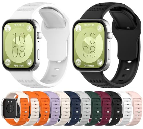 Tyogeephy Cinturino Compatibile con Huawei watch Fit 3, Regolabile Cinturino Sportivo, Silicone Cinturino Ricambio Compatibile con Huawei watch Fit 3