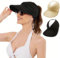 TYXHXTF 2 Pcs Sombrero Playa Mujer, Visera de Protección Solar, Anti UV Gorra Verano, Viseras Vacío Top Ponytail, para Correr Tenis Golf Deportes Senderismo de Mujeres