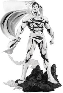 PUREARTS Schwarz-Weiße Superman-Statue 30 cm