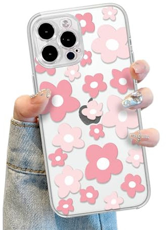 Compatible for iPhone 11 Pro Case Cute Clear Flower Floral Color Design for Girls Women, Soft TPU Slim Profile Anti-Slip Protective Phone Girly Case for iPhone 11 Pro