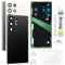 Enkeig Vetro Posteriore Sostituzione per Samsung Galaxy S23 Ultra S918 Back Cover copribatteria + Kit di Riparazione(Nero)