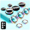LucBuy Bling Camera Lens Protector for Samsung Galaxy S22 Ultra, Tempered Glass Camera Cover Film Stickers, Glitter Automatic-Alignment Individual Metal Ring Screen Protector