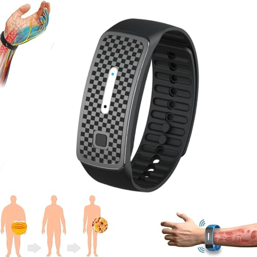 Scndr Ultraschall Armband Zur Fettverbrennung Und Entgiftung, Jofsit Abnehmen Damen Fettverbrennendes Und Entgiftendes (Schwarz)