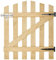 INMOZATA Garden Gate Wooden Pedestrian Gate with Gate Lock and Hinge, 2.5ft Wide x 3ft High (76cm Wide x 90cm High)