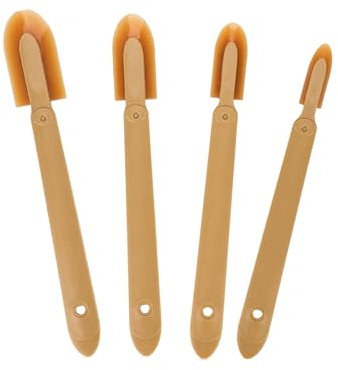 Wjelet 4 Pcs Caulking Spatulas, 4 Sizes Rubber Caulking Finishing Tool, Hand Caulking Application Tips, Caulk Smoothing Tool for Ceramic Tiles, Baseboards, Kitchens, Bathrooms