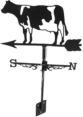 Milisten 1satz Kuh Wetterfahne Aus Wetterrichtungsanzeiger Für Garten Terrasse Und Dach Witterungsbeständig Und Dekorativ Für Landhäuser Und Gärten