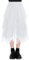 AUYAO Femme Tulle Jupe Jupe de Fée Maille, Long Jupe Tutu Tulle Jupe, Jupe de Danse du Ventre Jupe Plissée en Tulle, Asymétrique Jupon en Tulle en Couche Mariage Party Mardi Gras FêTe Jupe(Blanc)