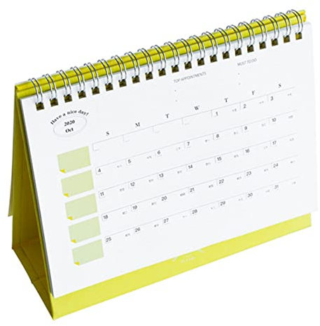 Generisch 1 Stück 2021 Schreibtischkalender Radio Uhr digital Liste Kabine tischkalender basteln kalender schreibtisch Spulenkalender für 2021 Desktop-Standkalender 180 g hochwertiges Papier