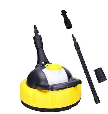 Patio Cleaner Attachment for Karchers | Patio Cleaner Head | Surfaces Cleaners Scrubber with Foam Pot | Flexible Rotary High Pressure Washer Brush Accessories For Road, Car, Yard and House Cleaning