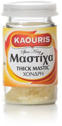 Gomme de mastic naturelle Chios (mastic, gomme de mastiha, huile de kaouris) - Larmes épaisses/grains - 1 sachet de 10 g.