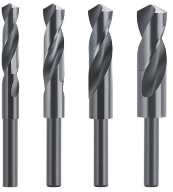 Forets hélicoïdaux à tige réduite 1/2 HSS, forets à métaux revêtus de nitrure(25mm)