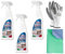 San Air Detergente Igienizzante Climatizzatori, Filtri, Componenti, Unità Esterna, Elimina Cattivi Odori, 3 X 750ml spray no gas, con 1 paio di Guanti e 1 Panno 40x30 Doppia Azione
