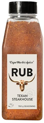 Cape Herb & Spice Texan Steakhouse Seasoning, 760 g (1-Pack) | Bold Smoky Flavour, Premium Ingredients, Vegetarian & Halal Friendly, All-Purpose Rub for Meats & Veggies