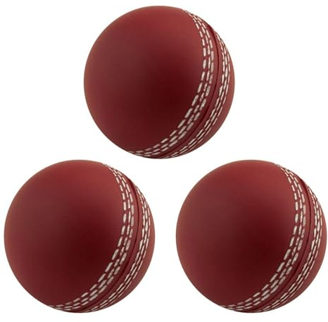 Generisch Crickėt Ball – 2.8 Inch Soft PU Training Ball | Reusable Family Fun Sports – 3 Pieces Lightweight Safe Crickėt Balls for Children Adults Indoor Outdoor Play