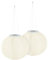 Lunartec Gartenlampion: 2er-Set Solar-LED-Lampions, Dämmerungs-Sensor, IP44, warmweiß, Ø 30 cm (Gartenlampion Solar, LED, Garten Deko Beleuchtung)