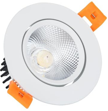 LEDKIA LIGHTING LED Downlight Einbaustrahler 7W Rund COB CRI90 Ausschnitt Ø 70 mm No Flicker 2700K Warmweiß