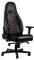 noblechairs ICON Gaming Stuhl - Bürostuhl - Schreibtischstuhl - Echtleder - Schwarz