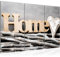 Runa Art Home Coeur Peinture Tableau Salon XXL Gris Slogan 120 x 80 cm 3 Parties Decoration Murale 009531a
