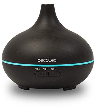 Cecotec Ultraschall- Luftbefeuchter Pure Aroma - 150-300 ml, mit Timer, 7 LED Farben, Funktion Aromatherapie, Ultra leise. (150 ml, Yin)