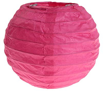 CREATIV DISCOUNT Lampion S, Ø 10 cm, Fuchsia, 2 Stück