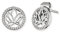 Engelsrufer Damen-Ohrstecker mit Lotusblumen Motiv und 64 weißen Zirkonia Steinen verziert, aus Sterling Silber, Durchmesser: 1,1 cm, ERE-Lotus-ZI-ST