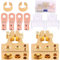 Glarks 8Pcs Gold Car Battery Terminal Connectors Kit 4Pcs Copper Wire Ring lugs and 2Pcs 0/2/4/8/10 Gauge Negative Positive Battery Terminals with Shims and Covers for Car, Vehicle, RV and Boat Use