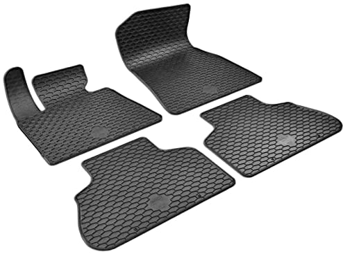 WALSER DirtGuard Gummi Fussmatten Auto für BMW X5 08/2018-Heute, BMW X6 08/2019-Heute, 100% passgenaue Auto Fußmatten, robuste Universal Fußmatte Auto, Gummimatten Auto