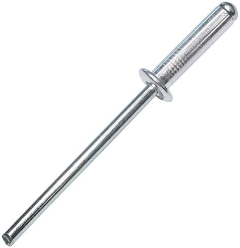 AERZETIX - C48106 - Satz von 100 Blindnieten standard blindniet Ø4x16mm aluminium stahl - DIN 7337 A - popnieten - nieten mit bruchfest stange - für montage von metallteilen