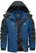 KEFITEVD Skijacke Herren Winter jacke Softshelljacke Wasserdicht Gefütterte Snowboardjacke Outdoor Jacken für Herren Denimblau L