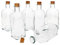 MamboCat 6er Set Vivalto Flaschen Florian mit Kork-Deckel 0,5 Liter I eckig I klare Glasfalsche zum Befüllen I Alternativ als Essig- bzw. Öl-Flasche oder Deko-Glas I nachhaltig