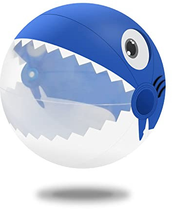 GODR7OY Wasserbälle – Aufblasbare Haifisch Wasserball Groß, durchsichtige Aufblasbälle von Strandspielzeug für Kinder und Erwachsene, 16 Zoll große Poolbälle – Schwimmbecken-Spielzeug und Sommerparty