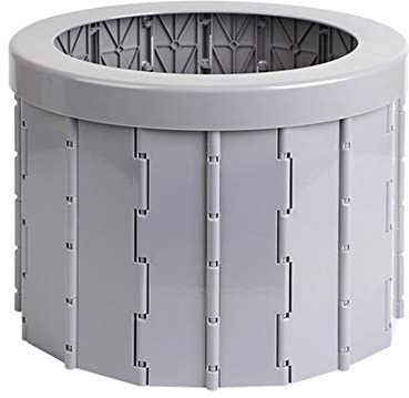 FIYSON Campingtoilette, Outdoor-Toilette Tragbare Toilette Klappkommode Toilettensitz,Mobile Faltbare Campingklo für Camping, Unterwegs, Wandern, Ausflüge, Stau (Grau)