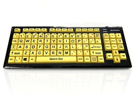 Accuratus Monster 2 Bluetooth & RF - Multi-device Bluetooth & RF Wireless Mixed Colour Upper Case Children’s Keyboard for Learning (High Visibility UPPERCASE)