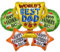 DIWULI Ballon World's Best Dad – Vatertag Trophäe Papa Deko