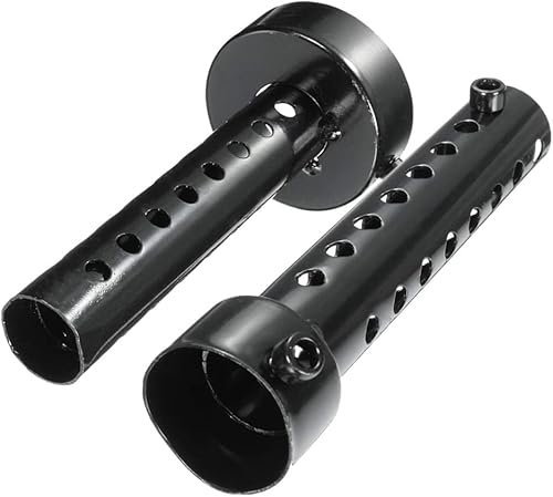 Riloer -Motorrad -Auspuffschalldämpfer, universeller einstellbares abnehmbares Motorrad können Schalldämpfer Schalldaffeln für 35/48/60 -mm -Schwanzabgase, Schwarz/Silber