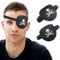 RIKEYO Lot de 2 patchs œil de pirate, patchs 3D noirs pour adultes et enfants, patch médical pour œil gauche ou droit, patch réglable pour œil paresseux, costume d'Halloween