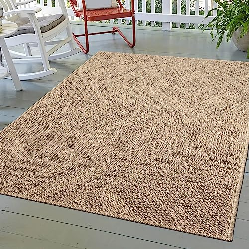 Teppich-Traum In- und Outdoorteppich Läufer modern robust Jutelook wetterfest Balkon Garten Terrasse 120x170cm