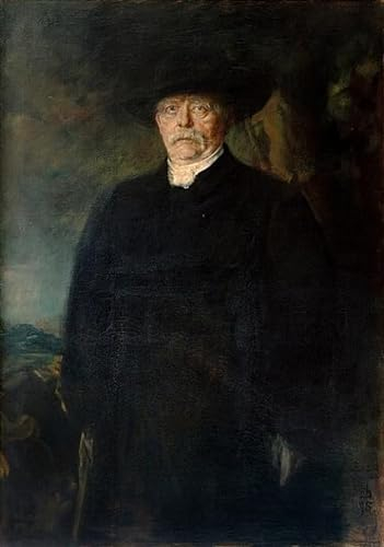 SYlale Bunte Wandkunstleinwand Leinwand Gemälde Berühmtes Gemälde Otto Von Bismarck by Von Lenbach für Wohnzimmer 60x90cm