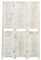 Sichtschutzwände für Umkleideräume Raumtrenner dekorative 3-TLG. Raumteiler Antik-Weiß 105x165 cm Holz