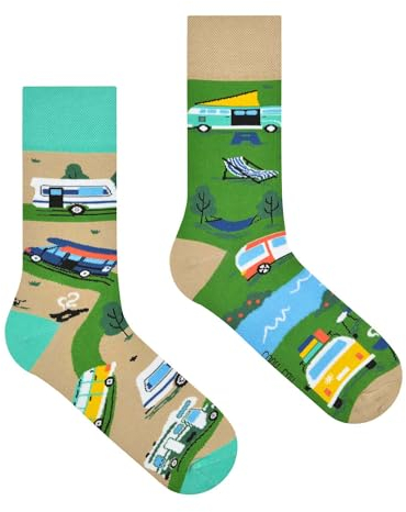 Spox Sox Casual Unisex - lustige, verrückte, bunte Socken für Damen und Herren, Gr. 40-43, Wohnmobil