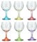 NOVASTYL - Lot de 6 verres à pied ballon 19cl en verre couleurs assorties - 1605169
