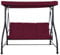 SFAREST 3 Seater Swing Chair, Hammock Bench Garden Swing Seat with Adjustable Canopy and Cushions, Outdoor Hanging Rocking Chair for Balcony Backyard Poolside (Wine Red)