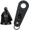 FaithHeart Motorrad Bell Glocke, Punk Glücksbringer Wächterglocke für Motorrad, Schwarz Motorrad Schlüsselanhänger mit Totenkopf, Motorradglöcken für Biker