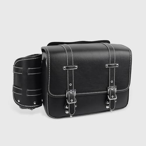 WOOGA Motorrad Universelle wasserdichte Seiten Tasche Tasche wasserdichte REIT Tasche Sattel Tasche PU Leder für Ho&nda Rebel CMX 250 500 300 1100 Zubehör (Satteltasche)