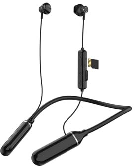 In Ear Bluetooth Kopfhörer mit Kabel Nackenbügel Sportkopfhörer Kabellos Kopfhörer für Sport Wireless Earbuds für Laufen Joggen Magnetische im Ohr Kopfhoerer mit Bügel Headphones Headset mit ENC Mic
