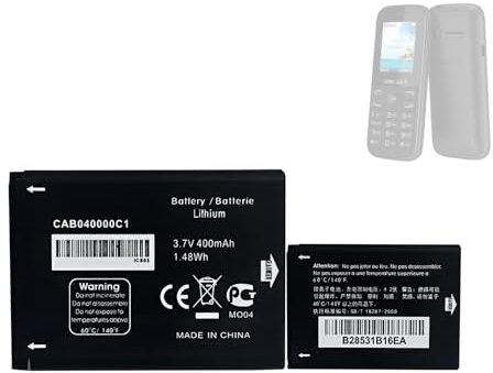 HIGHAKKU Ersatzakku Batterie CAB0400000C1 kompatibel mit Al-Catel OT1035 1042D 1046D 1052D 1011D 1050D 1009X
