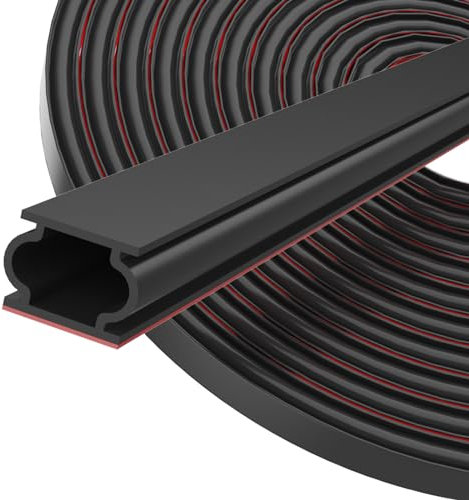 Türdichtung Dichtungsband Selbstklebende 12mm(B)*8mm(D)/10m(L) Türrahmen Dichtung Flexibel, Wasserdicht Dichtungsstreifen Dichtungsgummi,Gummidichtung Abdichtungsband Schwarz