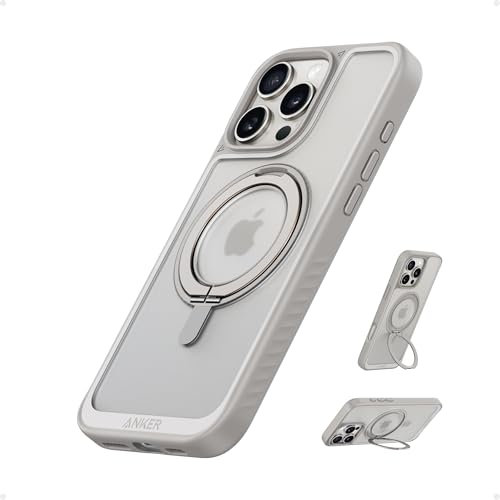 Anker FlexStand magnetisches Case für iPhone 16 Pro, 360° Ringständer, Matte und rutschfeste Schutzhülle, 16cm iPhone Hülle mit verbesserter MagSafe-Kompatibilität
