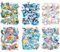 60 Stück Scrapbook Stickers Kraeoke Meerestiere Ästhetische Aufkleber PET Fotoalbum Sticker Scrapbook Zubehör für Bullet Journal und Kalender (B)